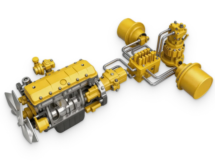 Hydraulic powertrain systems